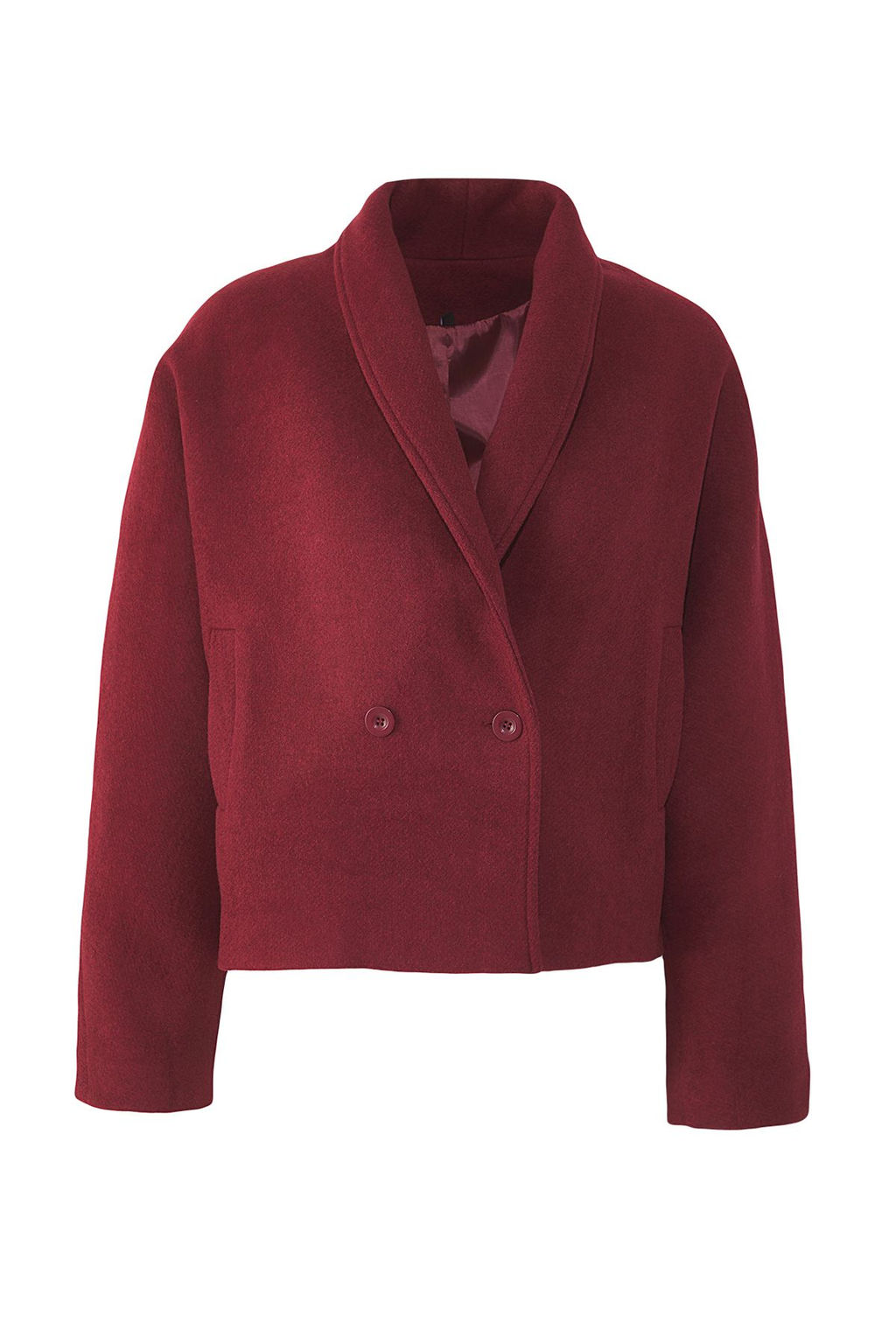 Trendyolmilla Lacivert Regular Yunlu K?sa Ceket Kaban TWOAW25KB00047 фото 7