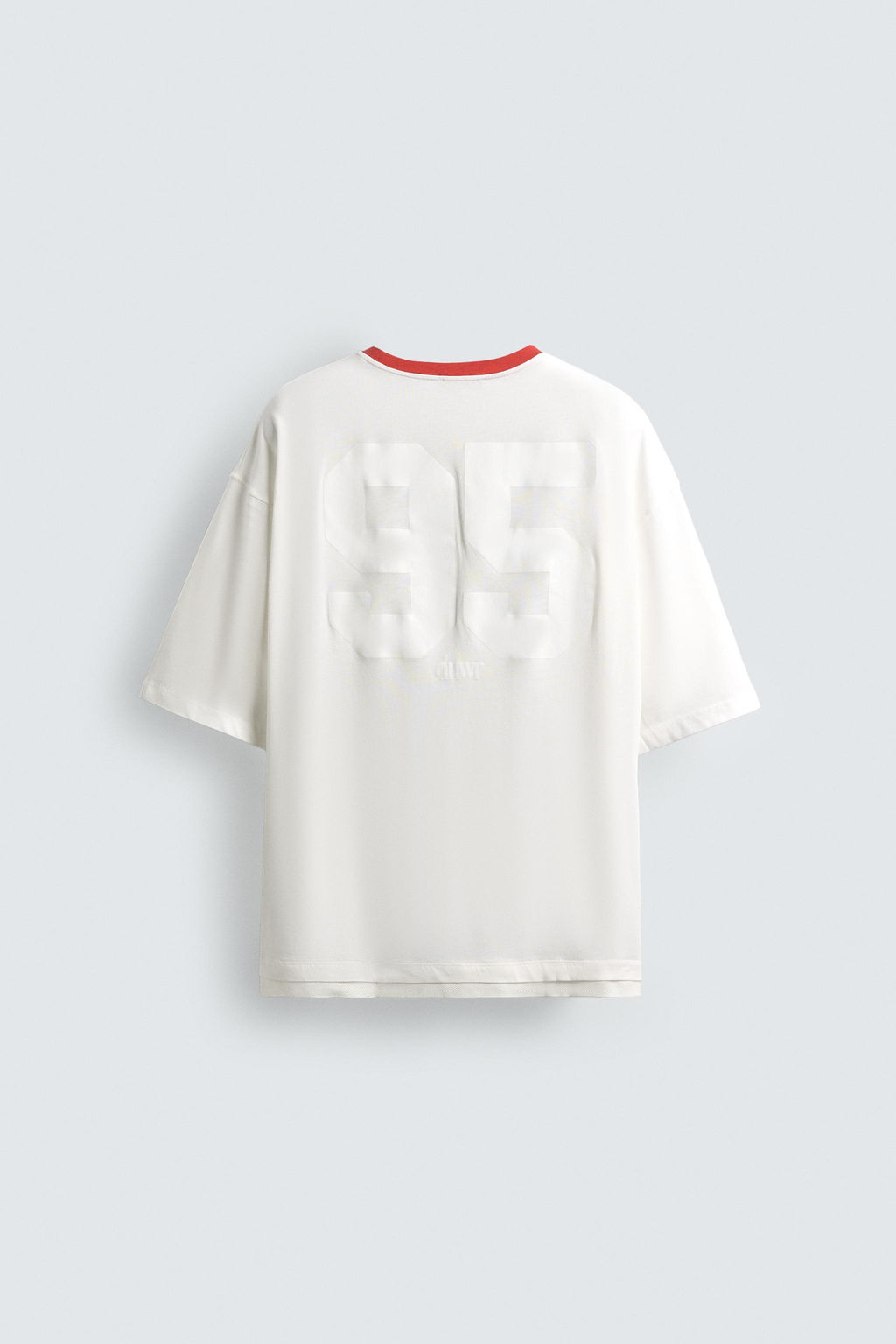T-SHIRT WITH CONTRAST NECK - Zara фото 8