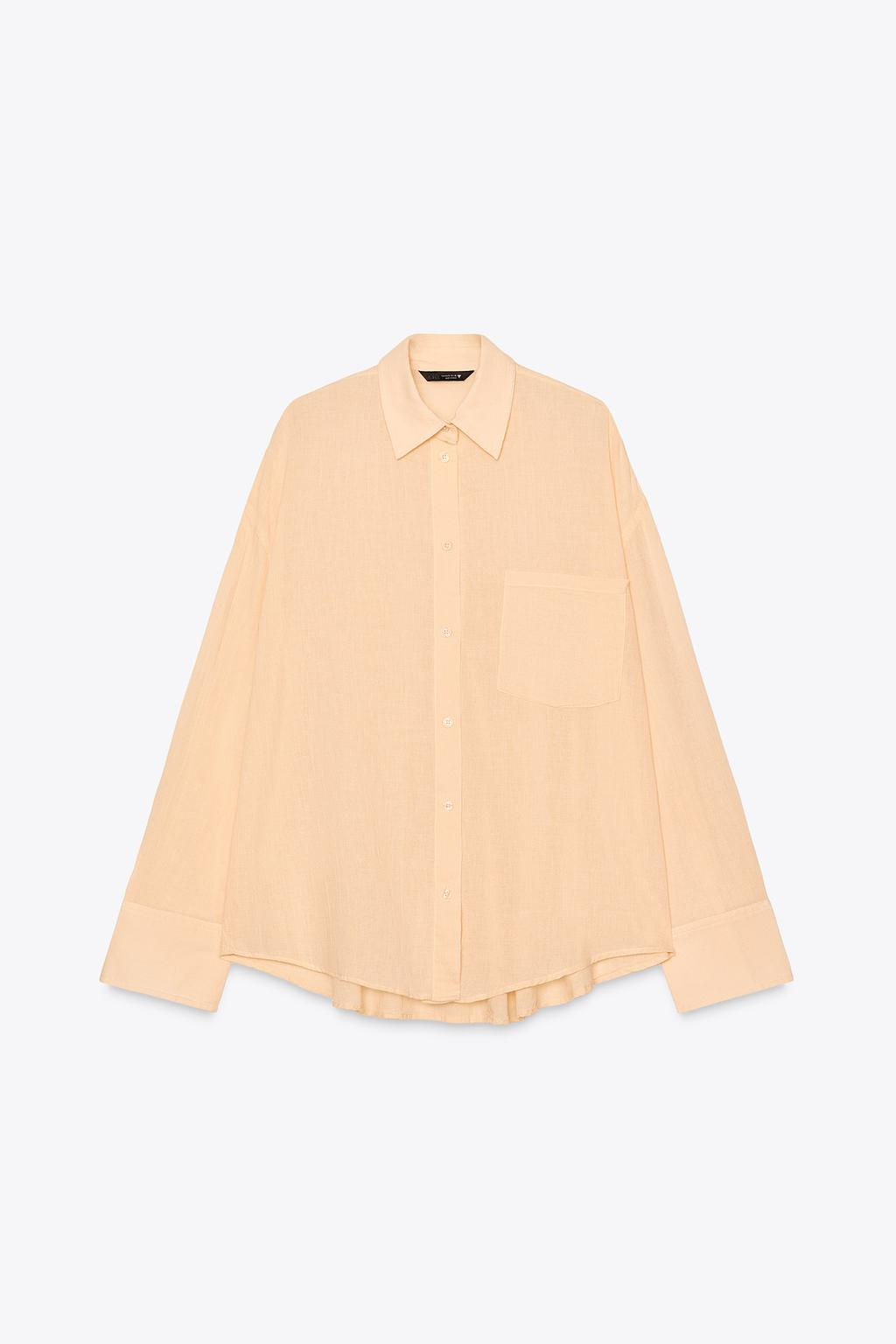 OVERSIZE GAUZE SHIRT - Zara фото 17