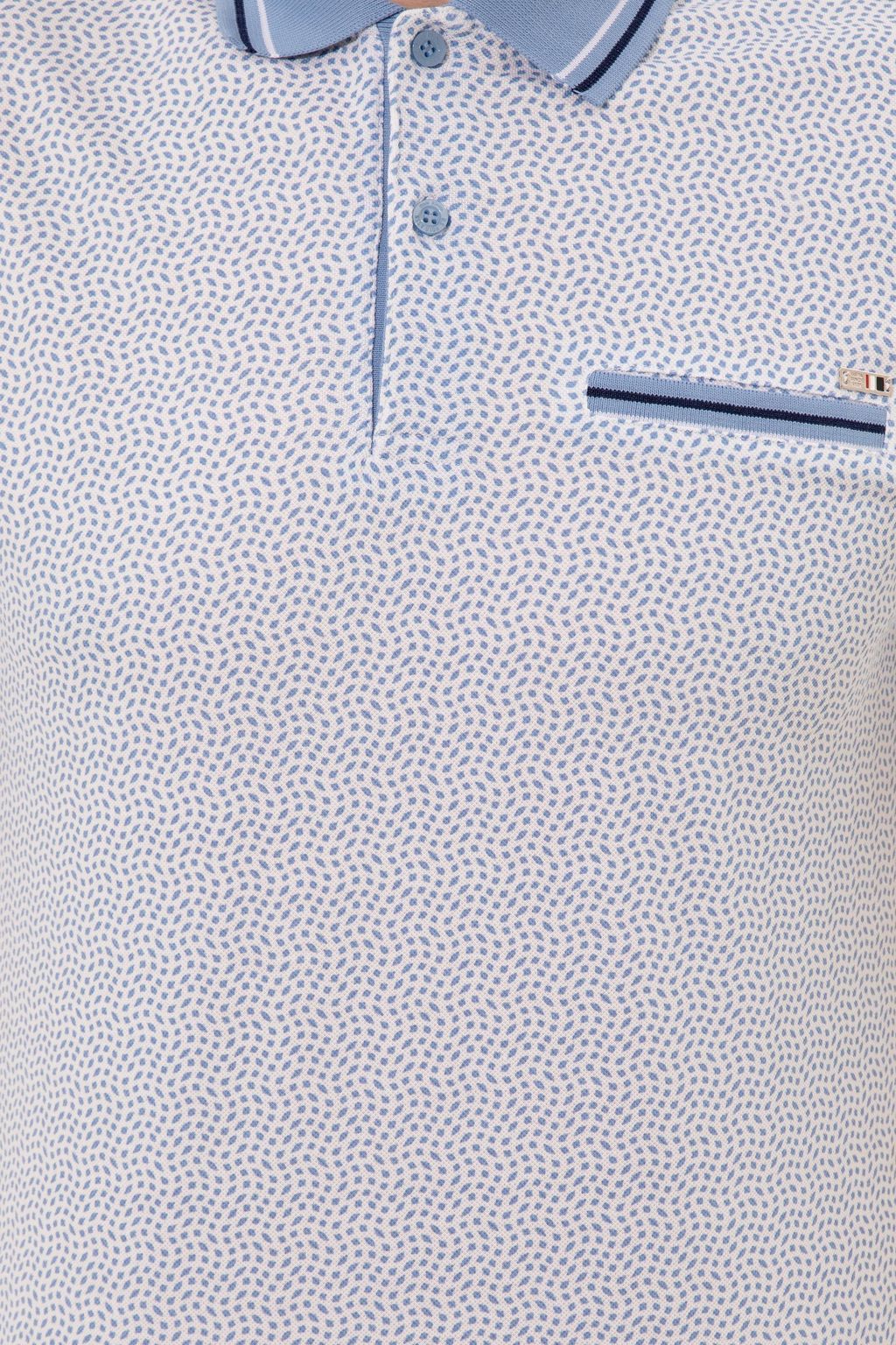 Мужская темно-синяя футболка с воротником поло - U.s. polo assn фото 6