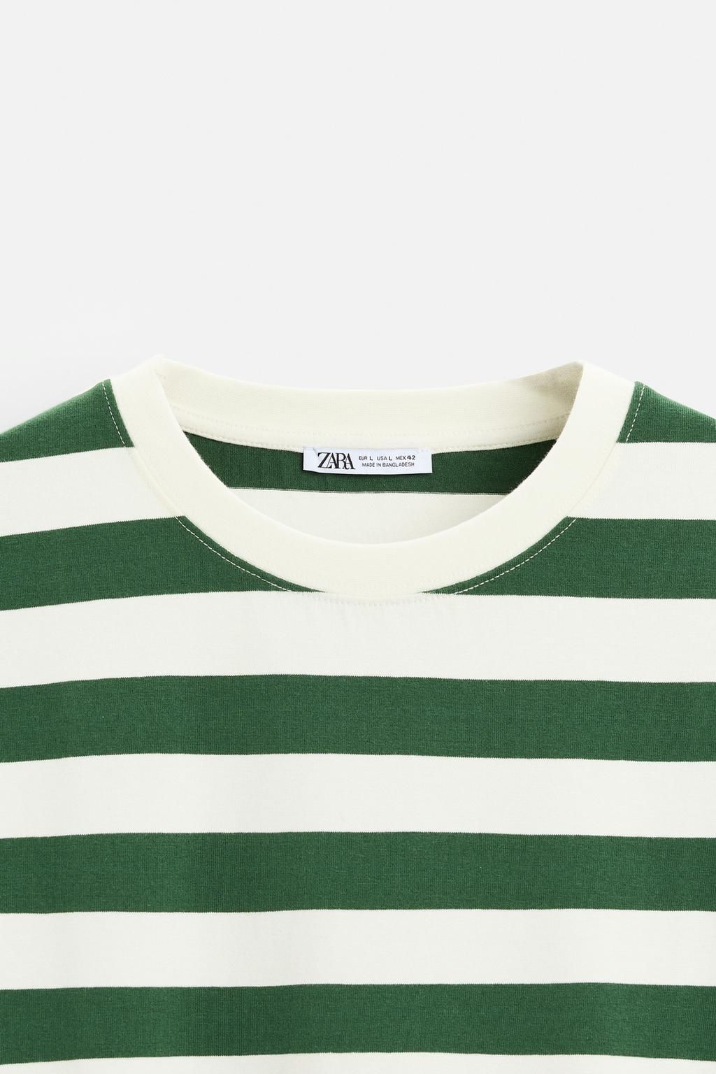 STRIPED JACQUARD T-SHIRT - Zara фото 10