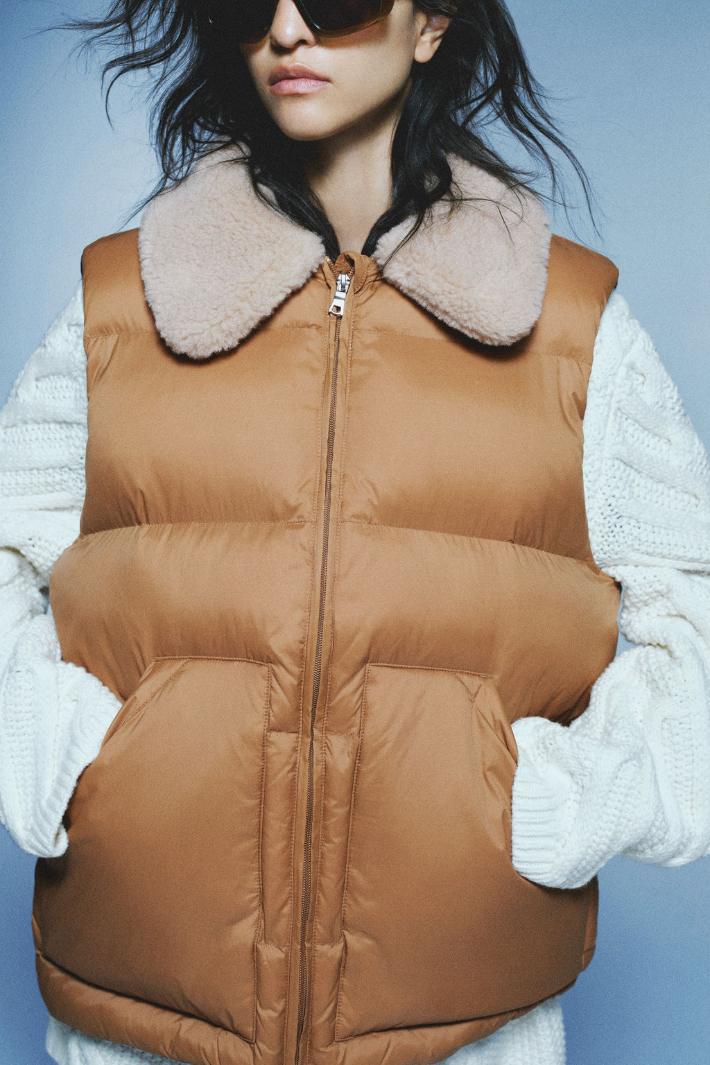 Chaleco acolchado con cuello de borreguito - H&m фото 2