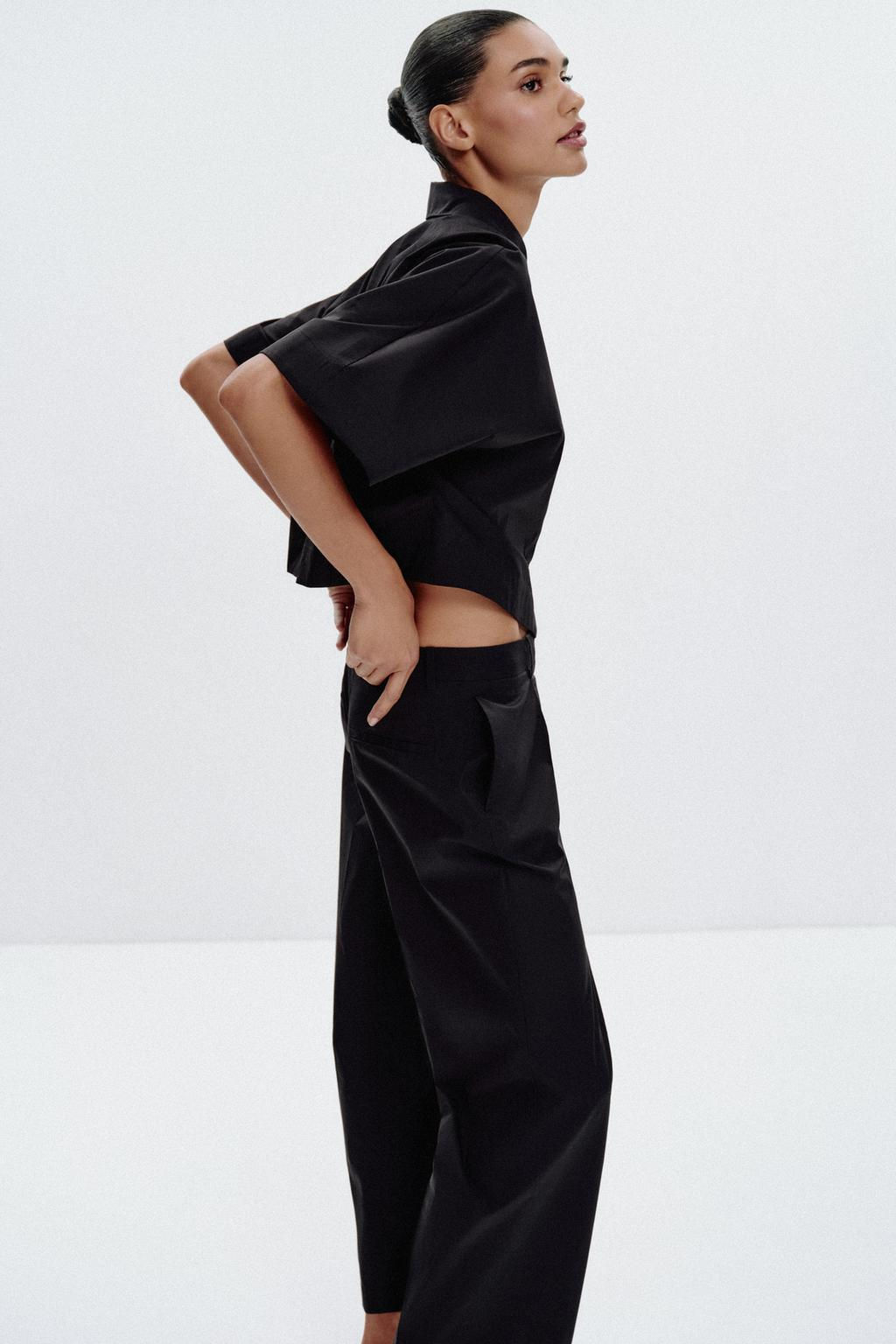 WIDE-SLEEVE POPLIN SHIRT - Zara фото 3