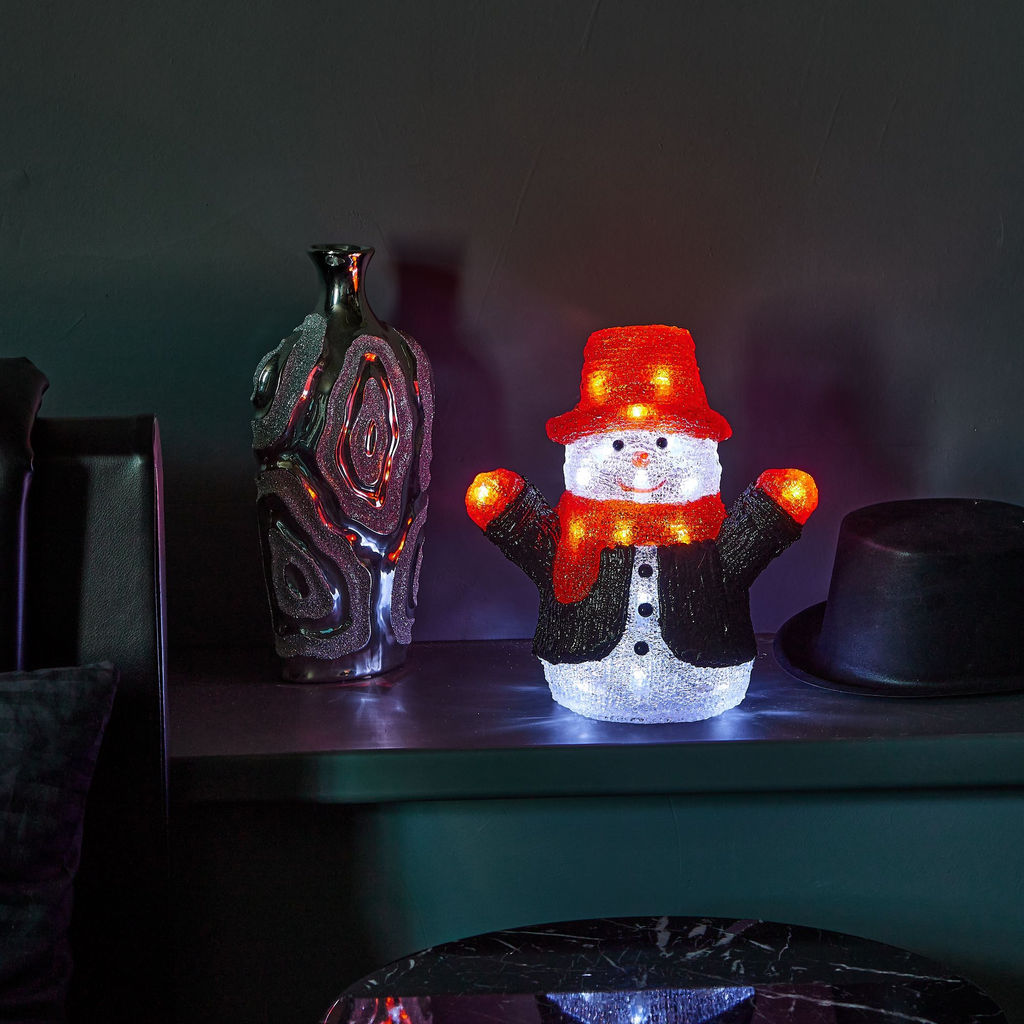 ULD-M2730-024/STA WHITE IP20 SNOWMAN Фигура светодиодная Снеговик, 27*30см, 24 светодиода. Белый свет. Провод прозрачный. TM Uniel