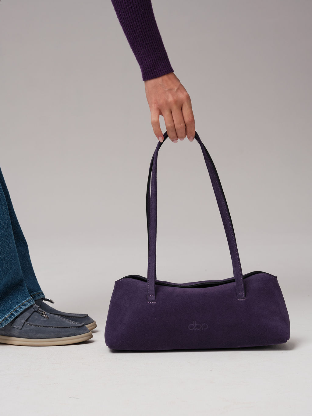 Замшевая сумка Raduy DBR 31127 виноградный  фото 6