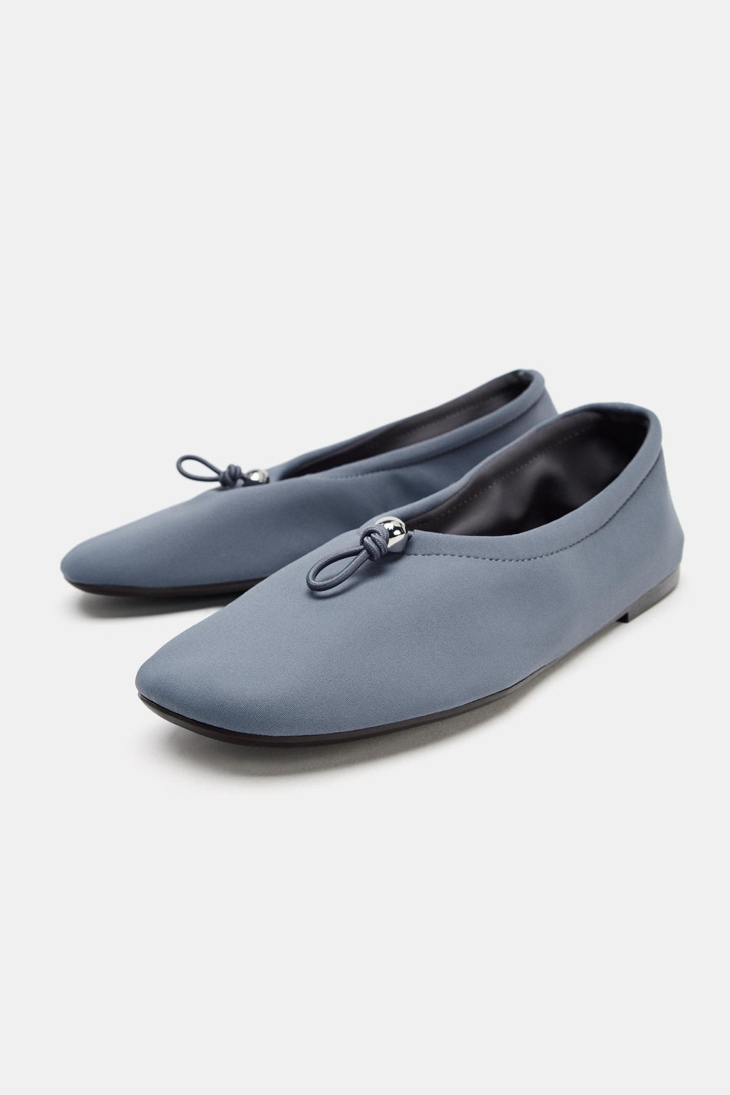 NEOPRENE EFFECT BALLET FLATS WITH PULL TAB - Zara фото 10