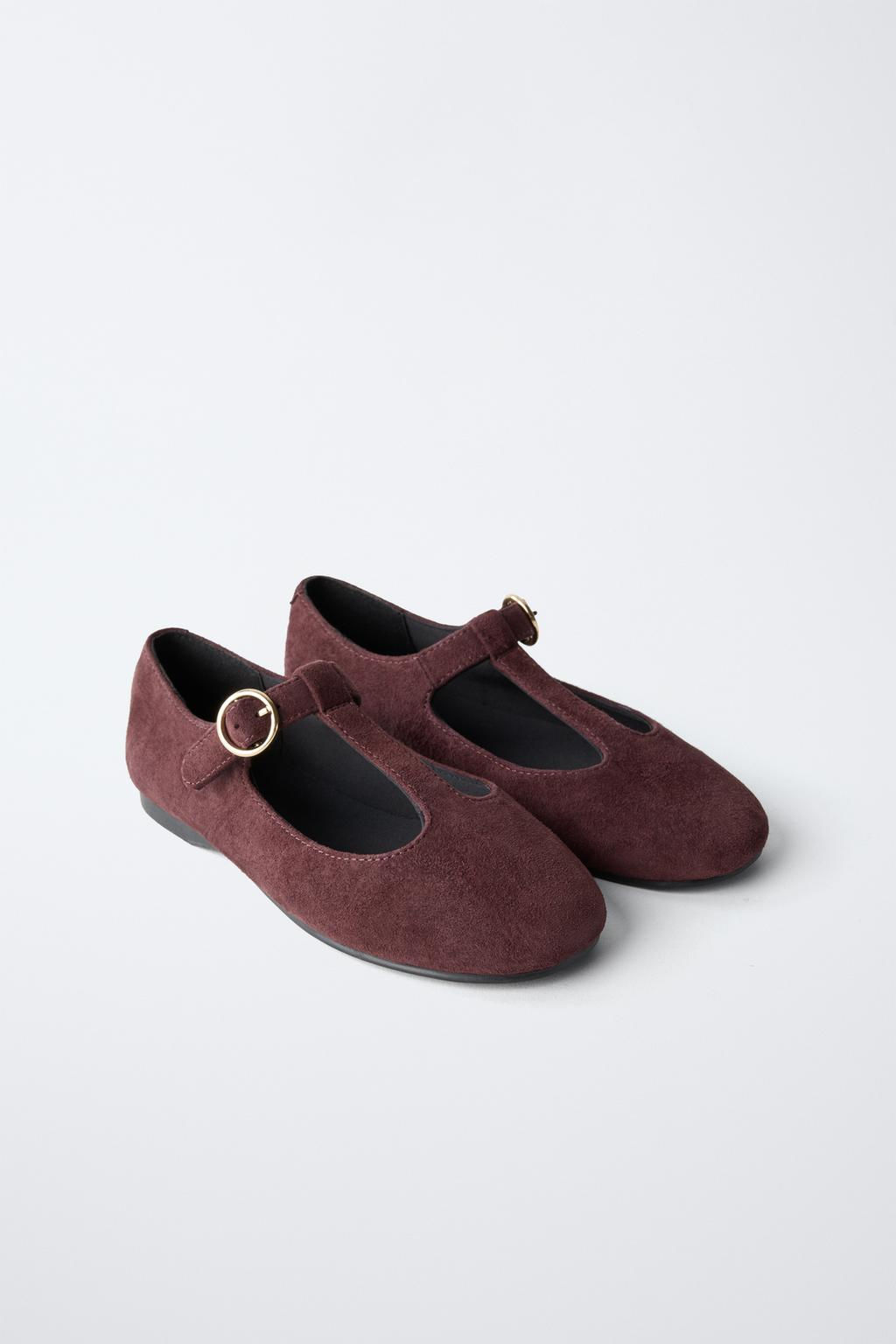 SUEDE T-BAR SHOES - Zara фото 3