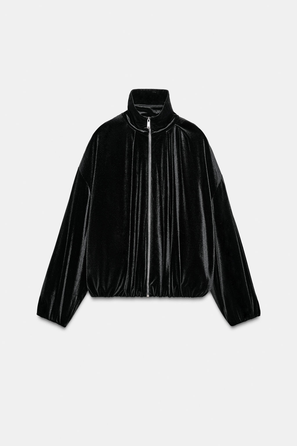 VELVET BOMBER JACKET - Zara фото 8
