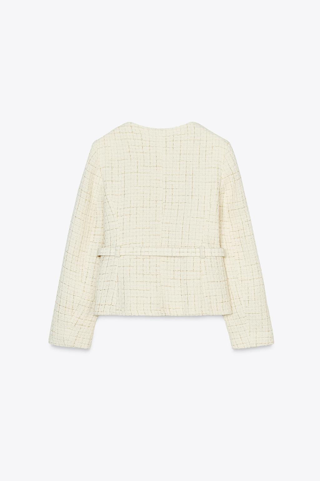 BELTED WOVEN JACKET - Zara фото 6