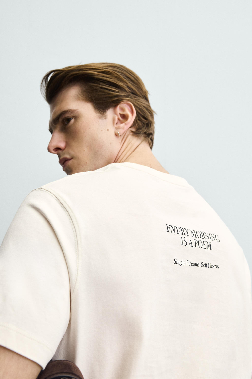 CAMISETA TEXTO ESTAMPADO / Crudo - Zara фото 5