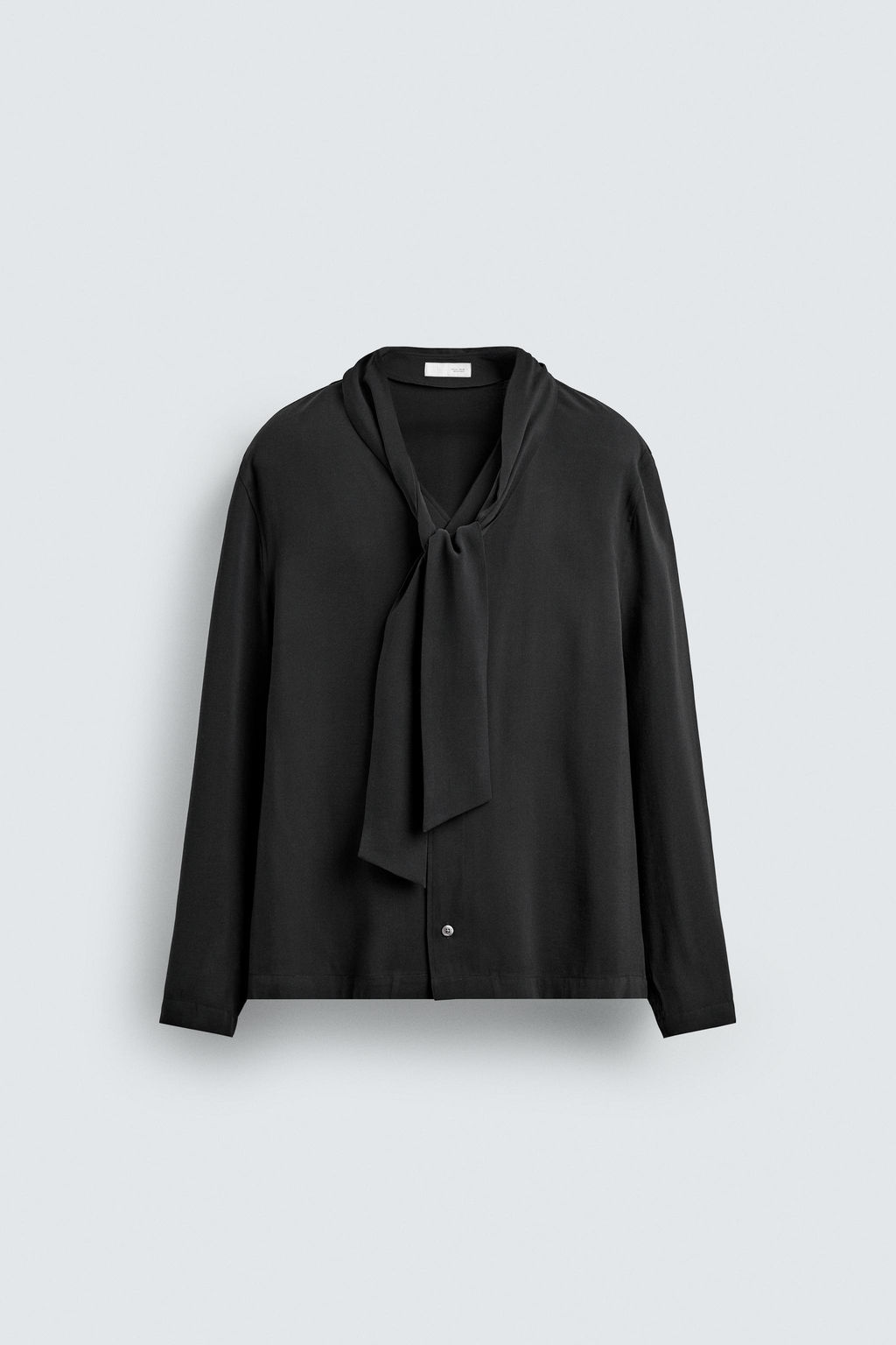 CAMISA FLUIDA LAZO / Negro - Zara фото 7