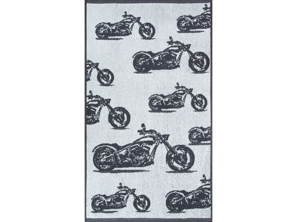 Полотенце махровое 6с103.412ж1 Мото-паттерн(антрацит) 50х90см