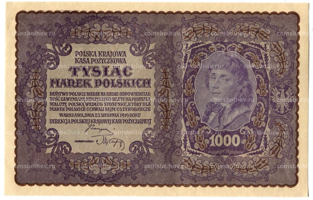 1000 марок 1919 года Польша