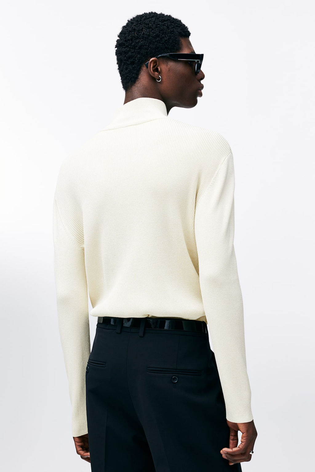 Jersey brillante con cuello perkins Slim Fit - H&m фото 5