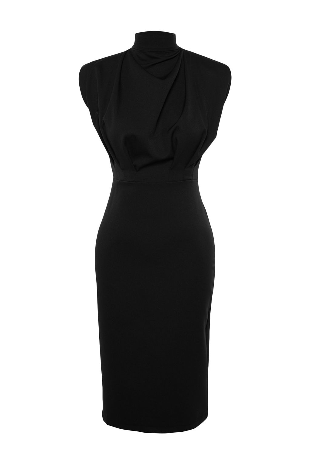 TRENDYOLMILLA Bordo Vucuda Oturan Dik Yaka Midi Kalem Etek Dokuma Elbise TWOAW20EL0311  фото 48