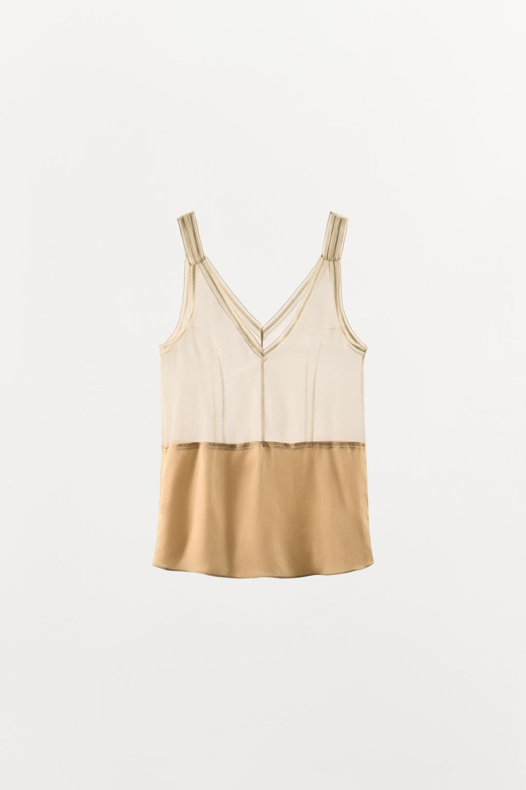 TOP COMBINADO TIRANTES SEDA 100% / Crudo