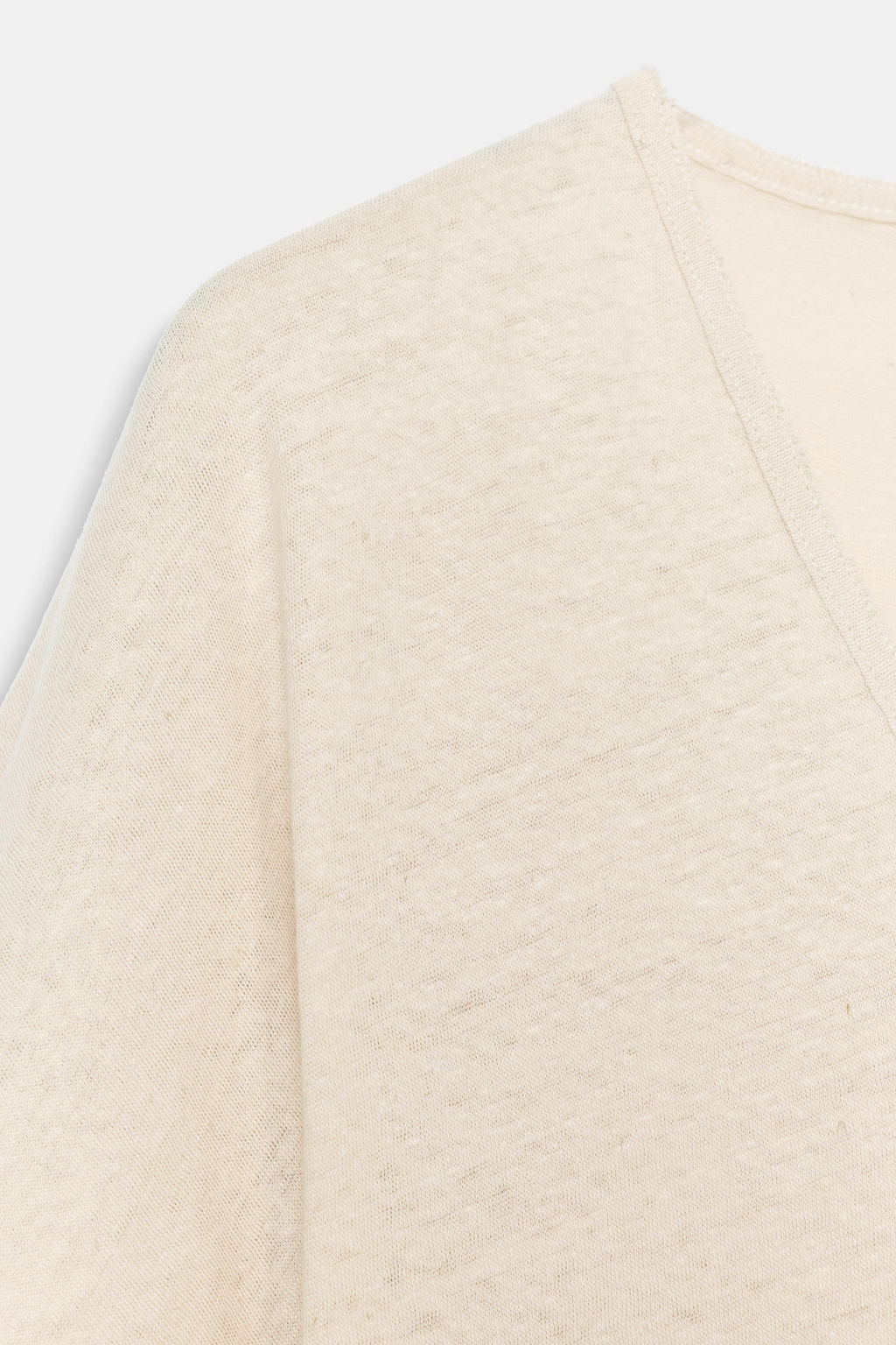 CAMISETA ESCOTE PICO CON LINO / Arena - Zara фото 6