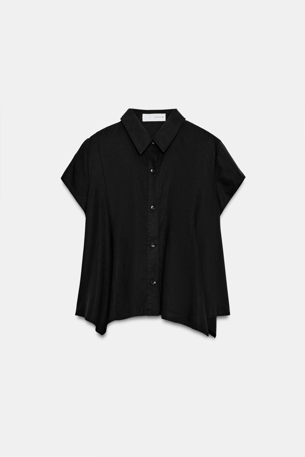 CAMISA FLUIDA ASIM?TRICA / Negro - Zara фото 4