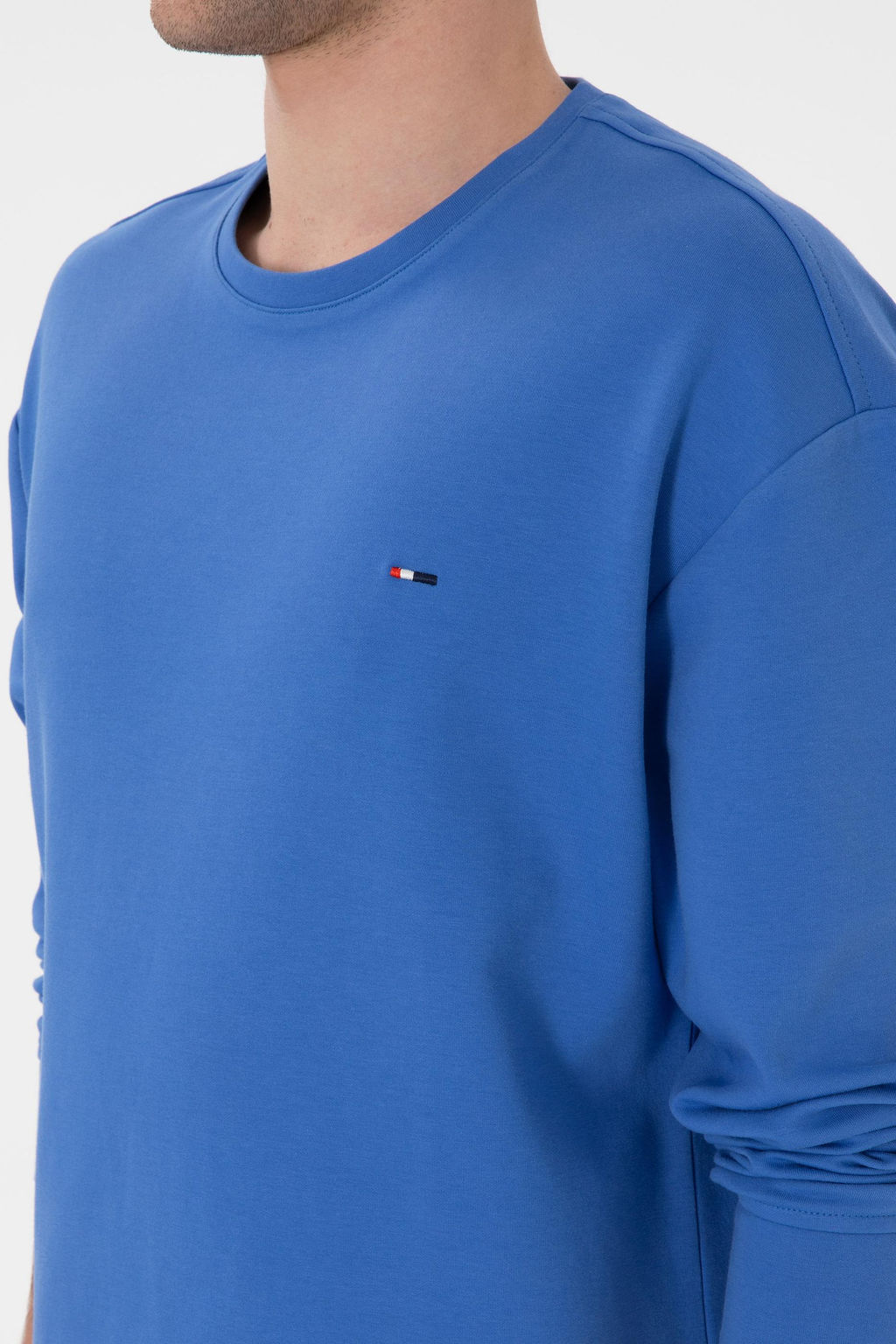 Erkek Comfort Fit Bisiklet Yaka _ndigo Sweatshirt Sepette S_rpriz _ndirim - U.s. polo assn фото 7
