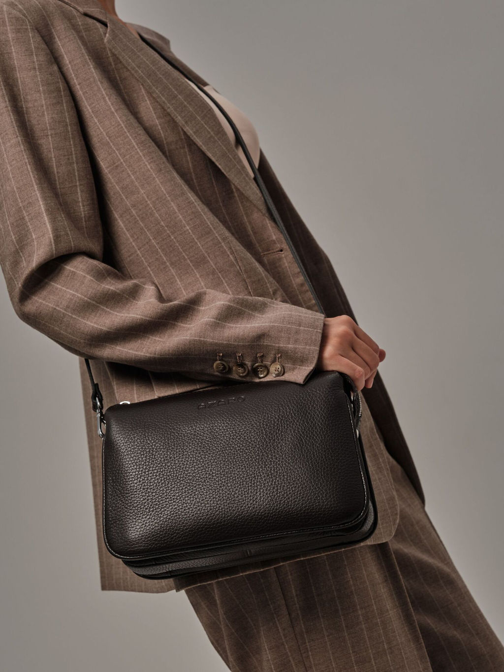 Сумка кожаная Azaro 3013 темно-коричневый