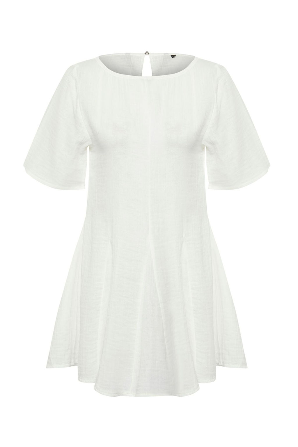 Trendyolmilla Siyah Muslin 100% Pamuk Plaj Elbise TBESS25EL00135  фото 5