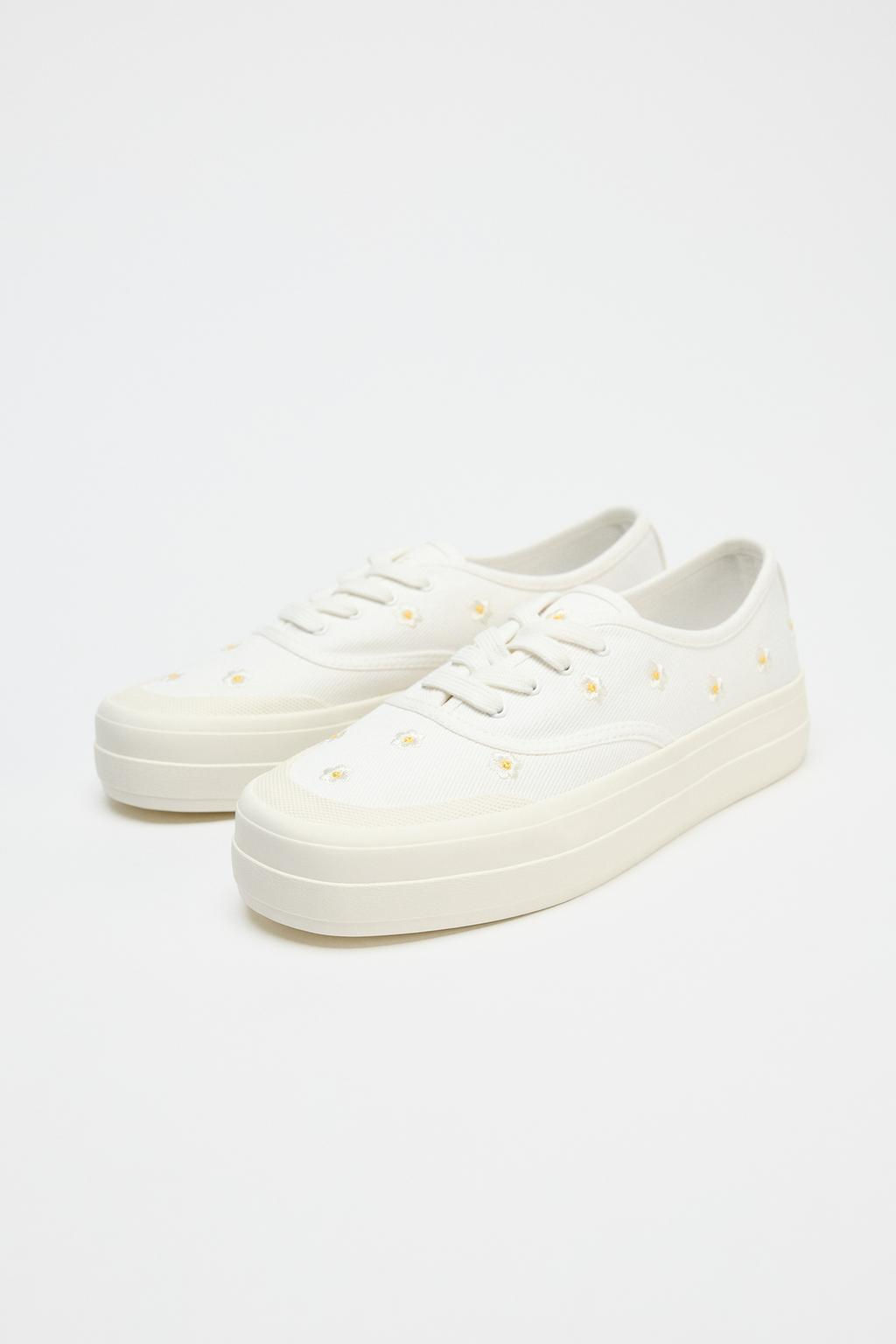 FLORAL EMBROIDERED TRAINERS - Zara фото 4
