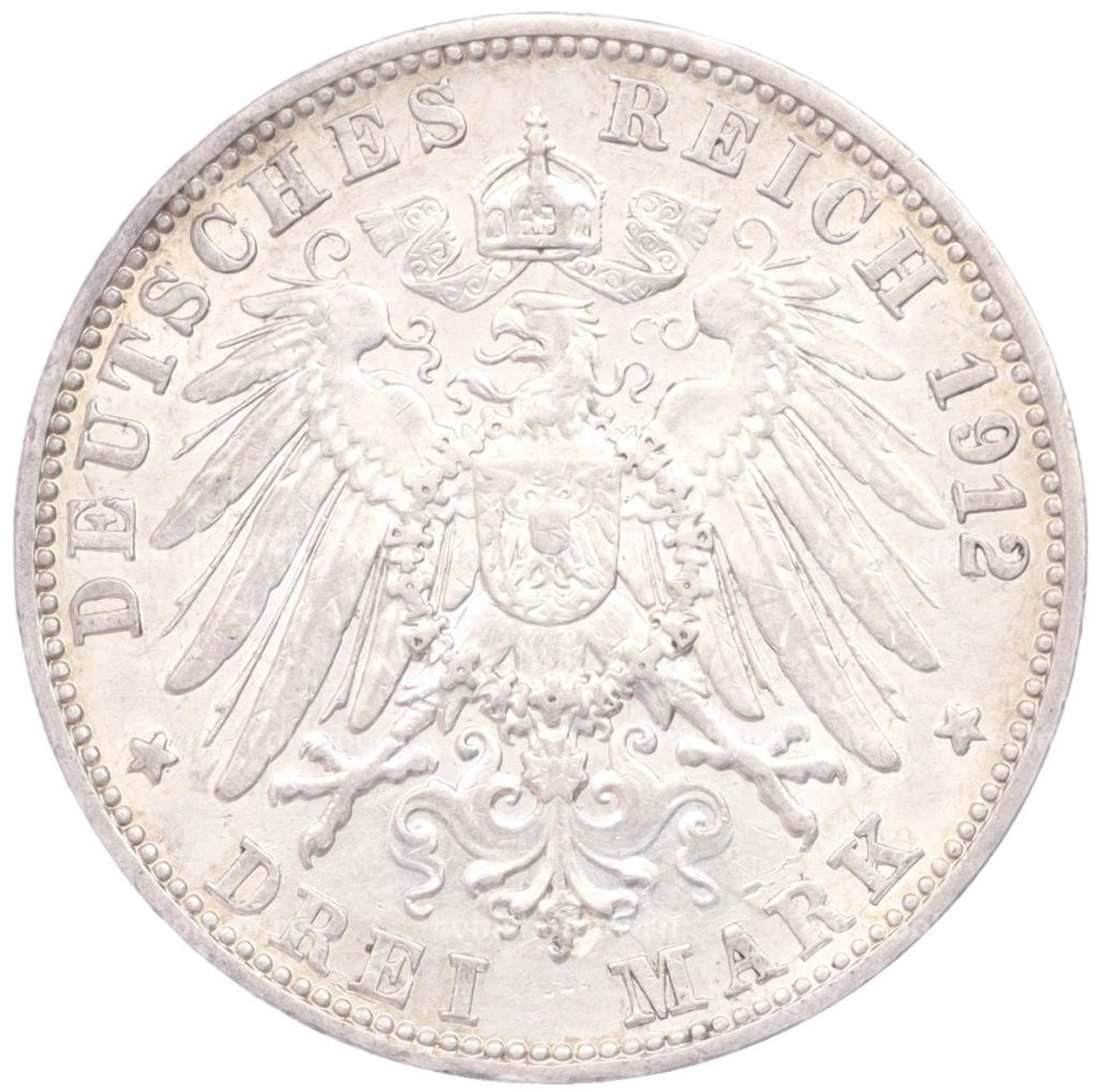 3 марки 1912 года G Германия (Баден)