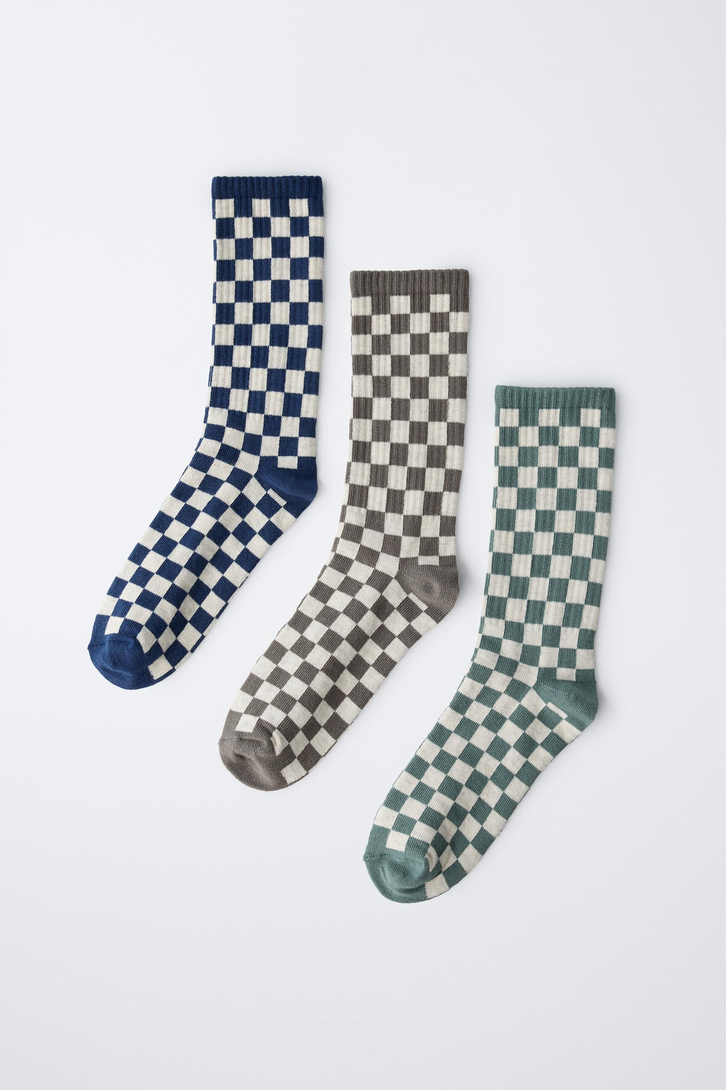 3-PACK OF CHECK LONG SOCKS - Zara фото 14