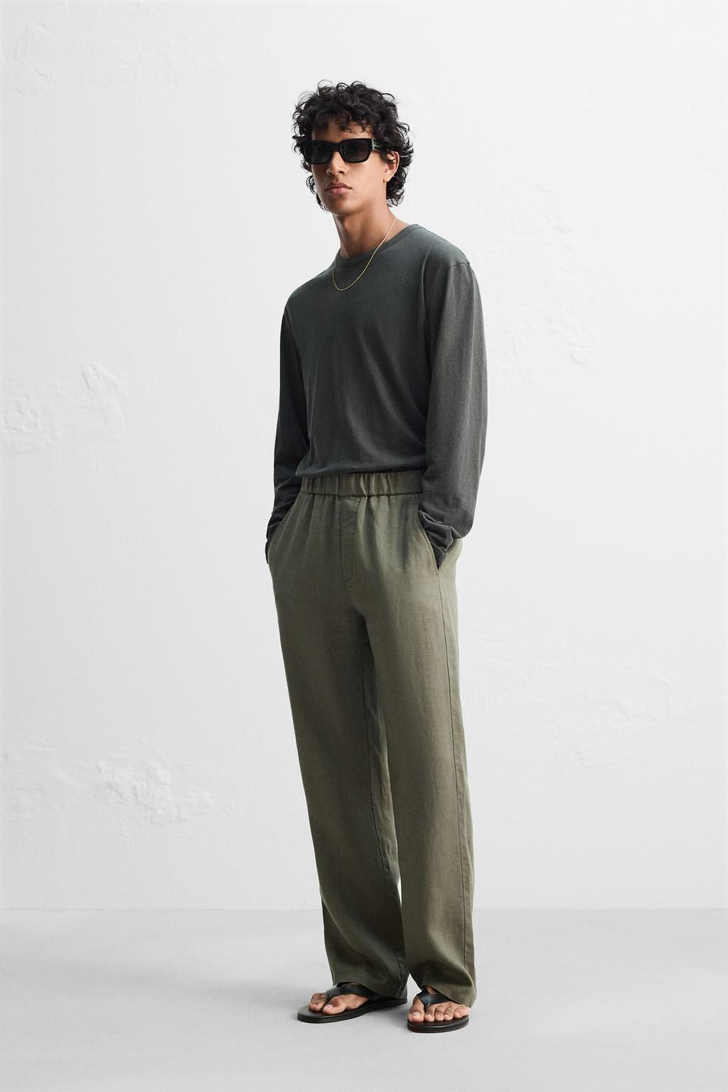 100% LINEN TROUSERS - Zara фото 2