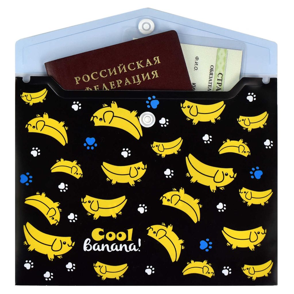 Цена за 2 шт. Папка для документов пластиковая арт. 58822/ 12 СОБАКОБАНАНЫ - Escalada фото 3