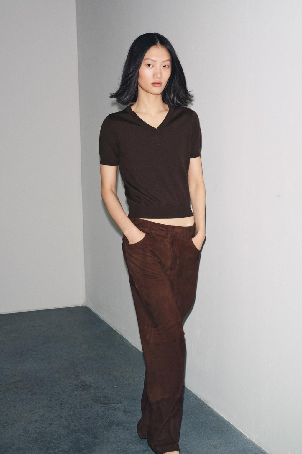 100% WOOL SHORT SLEEVE TOP - Zara фото 3