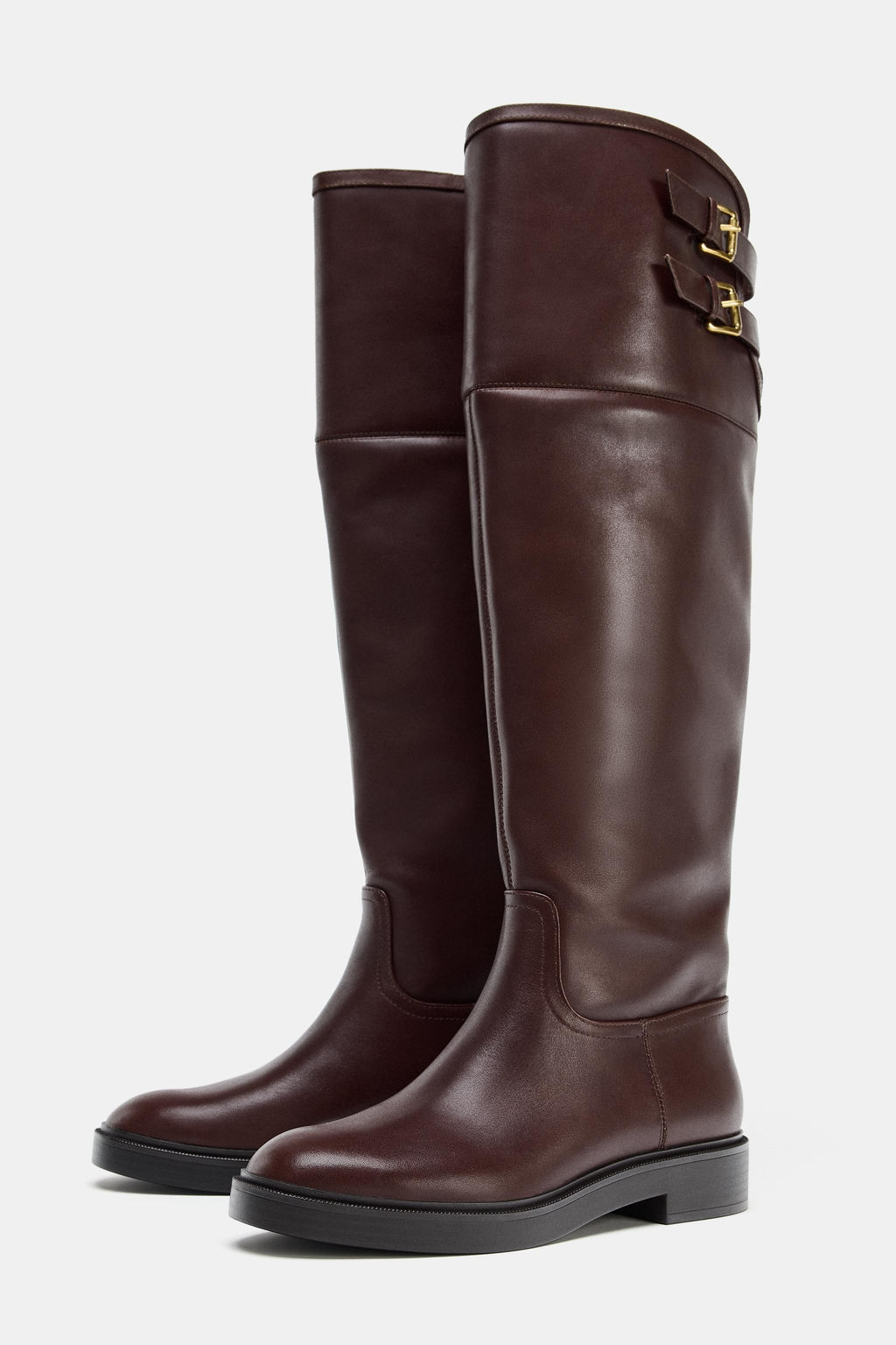 LEATHER BOOTS WITH INTERIOR LINING - Zara фото 7