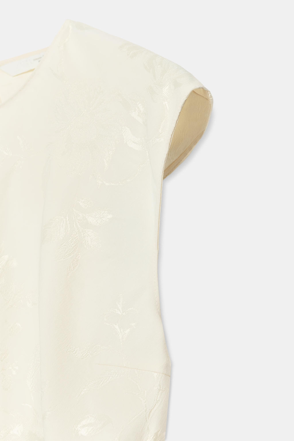 CAMISA PEPLUM JACQUARD ZW COLLECTION / Crudo / Beige - Zara фото 9