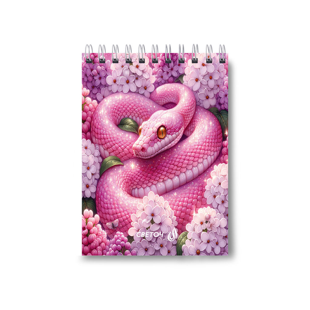 Б121 Светоч Блокнот на гребне A6 40 л. 6 шт. клетка Розовая жизнь 01225  фото 3