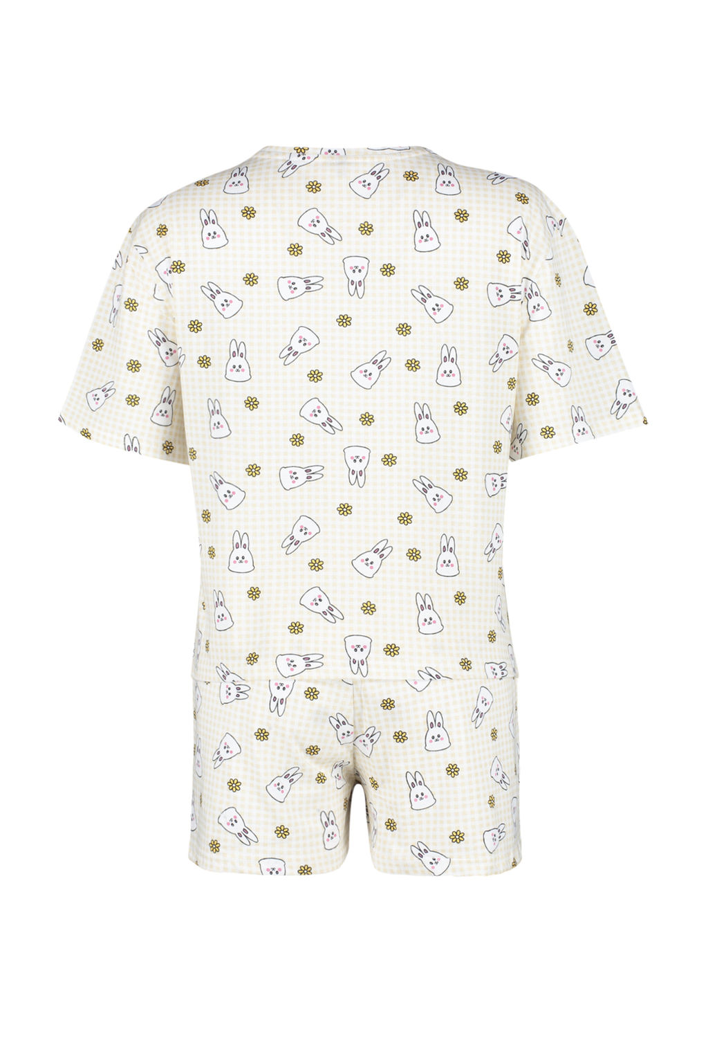 Trendyolmilla Sar?-Cok Renkli %100 Pamuklu Potikare Sortlu Orme Pijama Tak?m? THMSS24PT00211 фото 8