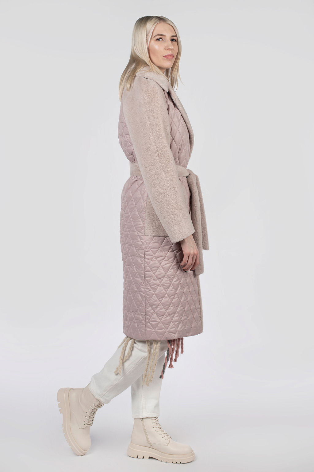 Пальто женское демисезонное (пояс) - El podio фото 4