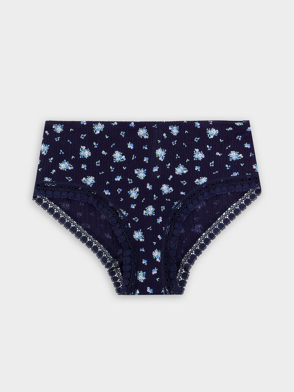 Цена за 2 штуки! Трусы женские шортики темно-синие с цветочками цветочки на т.синем 412611 - Mark formelle фото 8