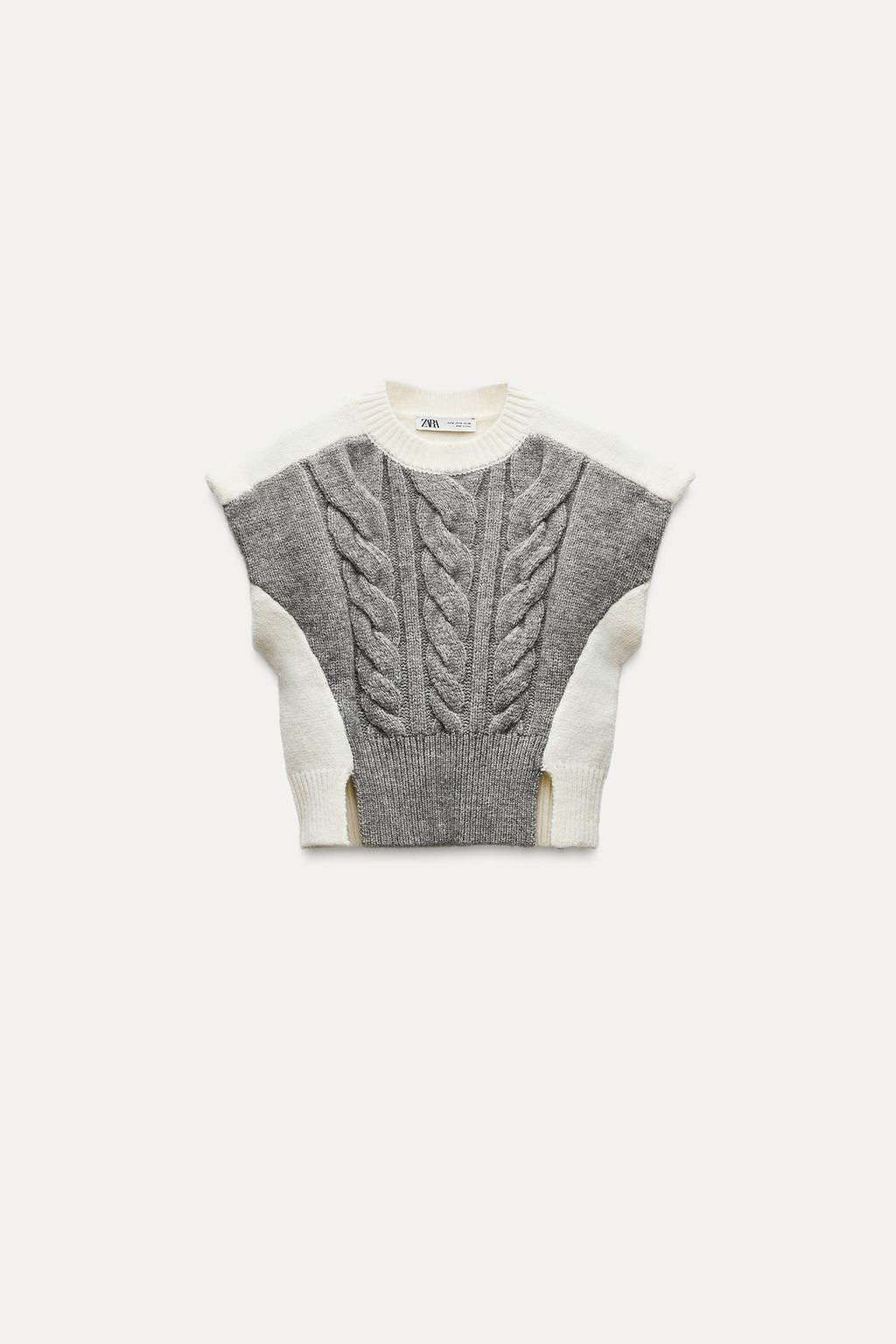 CABLE-KNIT VEST - Zara фото 6