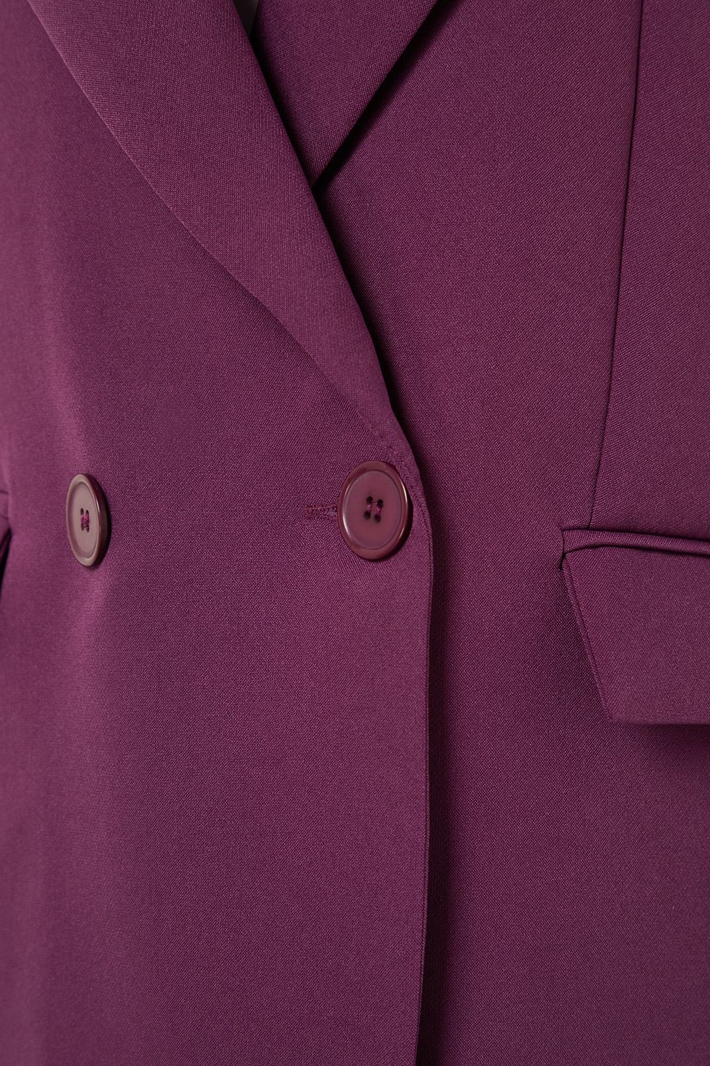 TRENDYOLMILLA Siyah Regular Astarl? Kruvaze Kapama Dokuma Blazer Ceket TWOSS20CE0059  фото 12