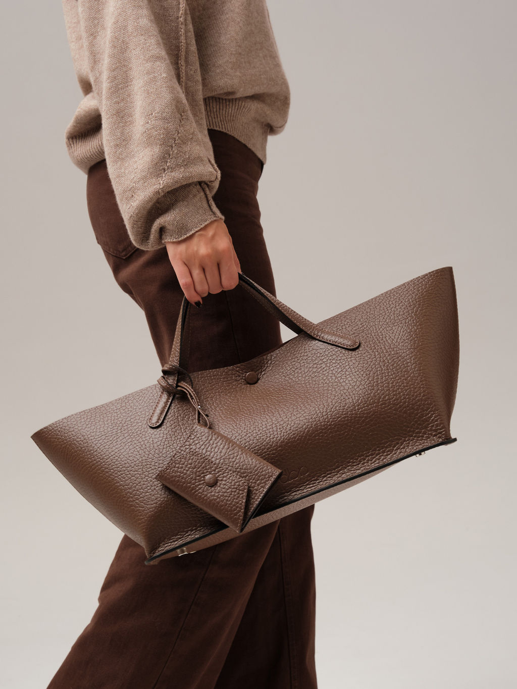 Женская кожаная сумка Dari DBR 31136 коричневый какао  фото 6