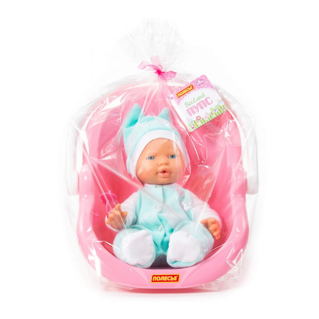 Пупс Весёлый (35 см) с соской и переноской (в пакете) - Полесье фото 6