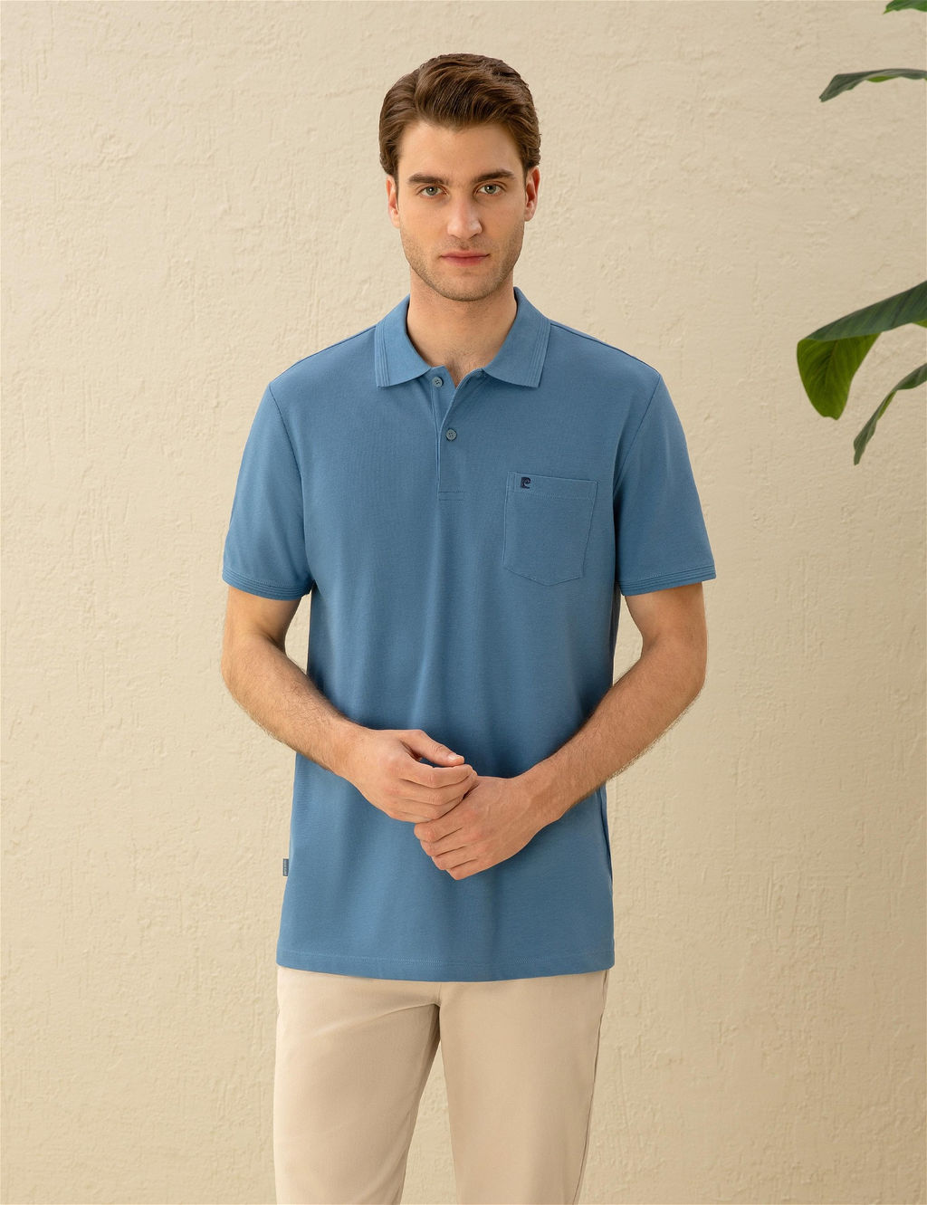 Koyu Mavi Regular Fit Basic Ti__rt