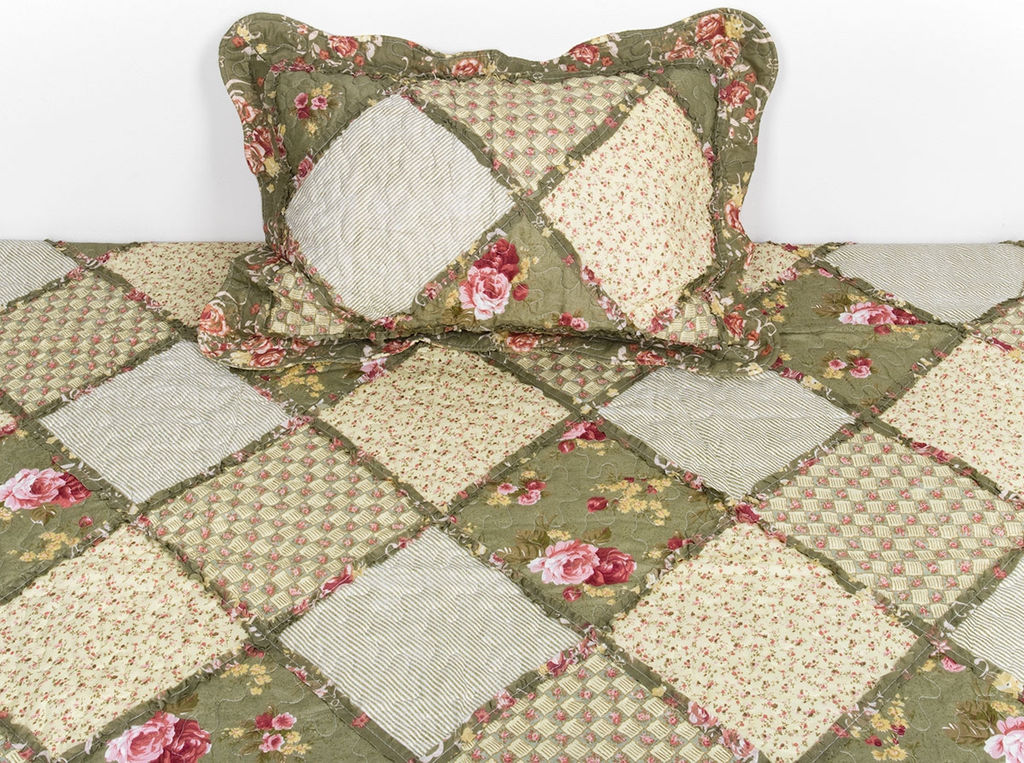 Покрывало "Винтаж" (коттон) 1.5-спальное (1 наволочка)