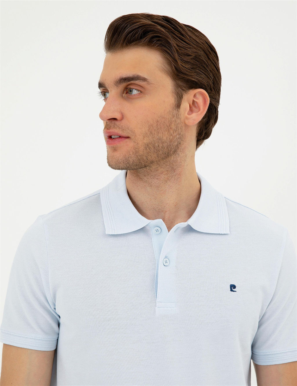 A__k Mavi Slim Fit %100 Pamuk Polo Yaka Basic Ti__rt - Pierre cardin фото 2