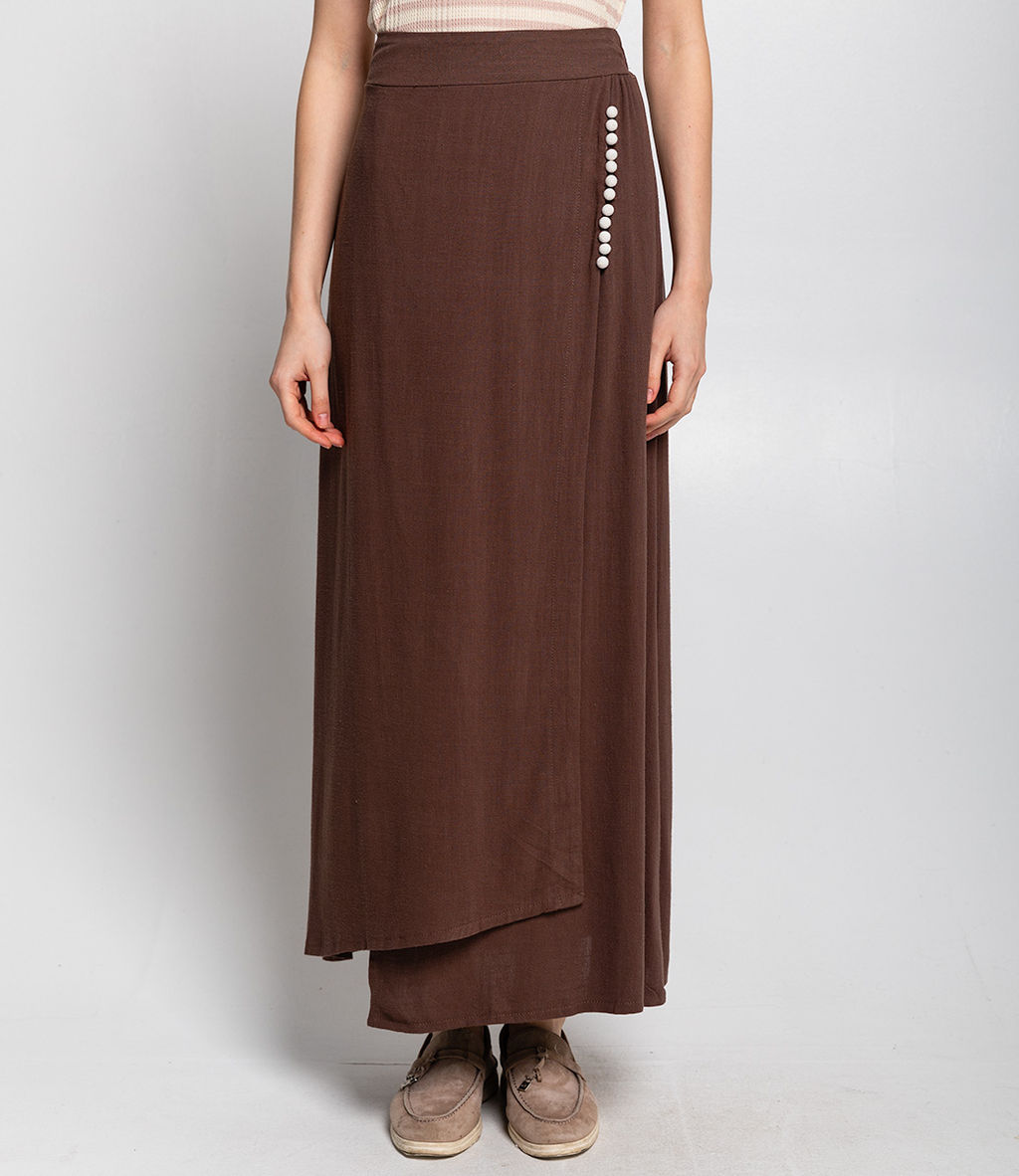 Юбка #КТ818 (5), тёмно-коричневый - Dommod фото 2