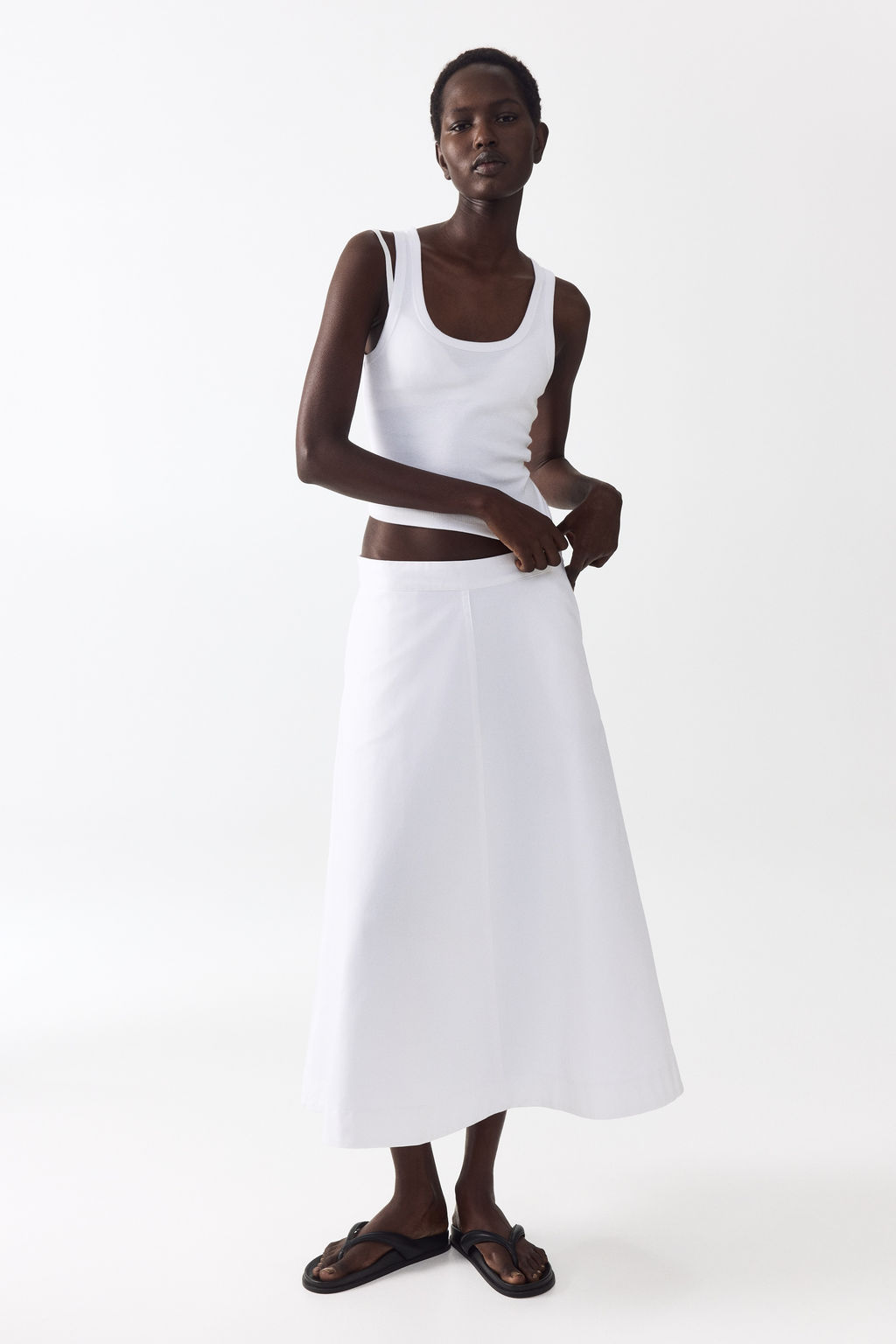Falda midi en sarga de algod?n - H&m фото 4