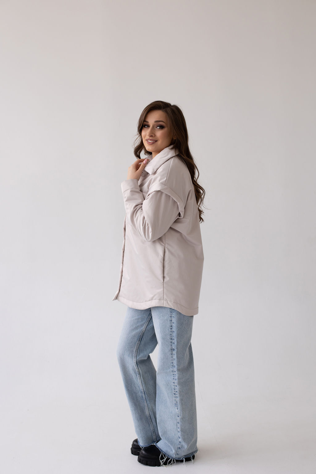 Куртка женская демисезонная 23983 (бежевый) - Kankan фото 4