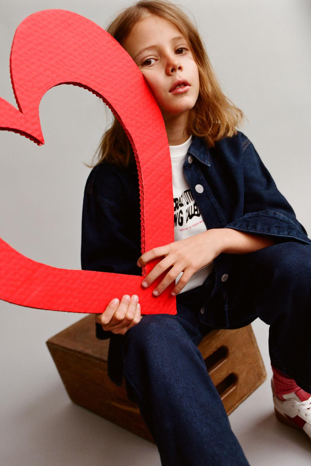 DENIM OVERSHIRT WITH LABEL