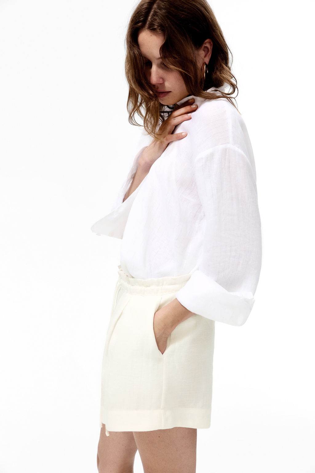 Pantal?n corto con cord?n de ajuste - H&m фото 8