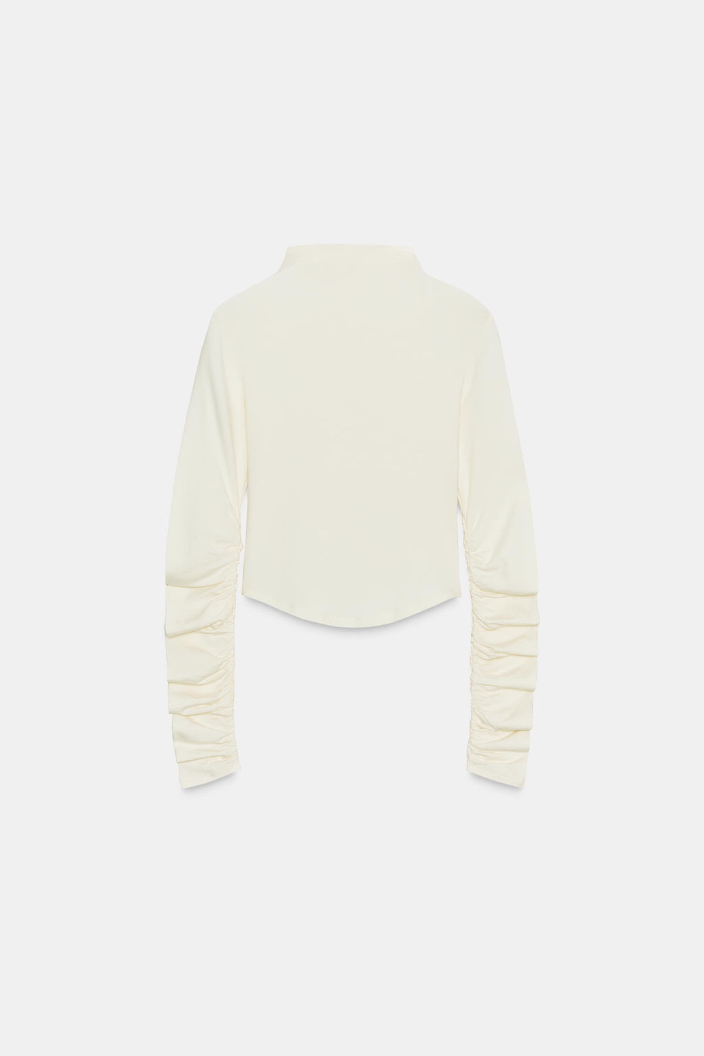 COTTON MODAL RUCHED T-SHIRT - Zara фото 6